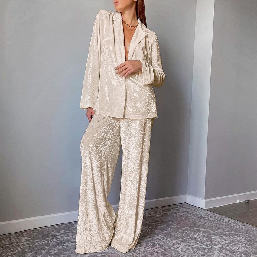 Velvet Blazer Women - Setelan 2 potong Wanita Piyama Beludru