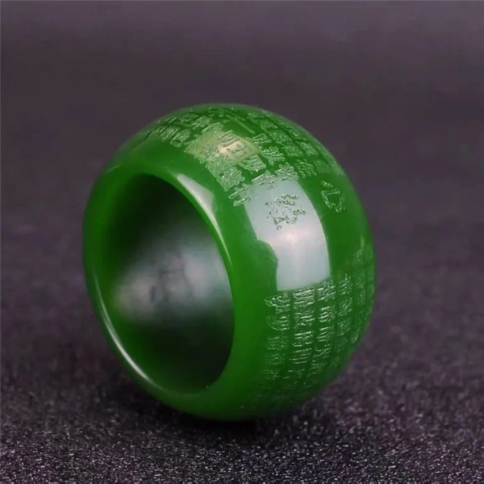 Women Fashion Hub - Cincin Batu Giok Hijau Alami 22mm,
