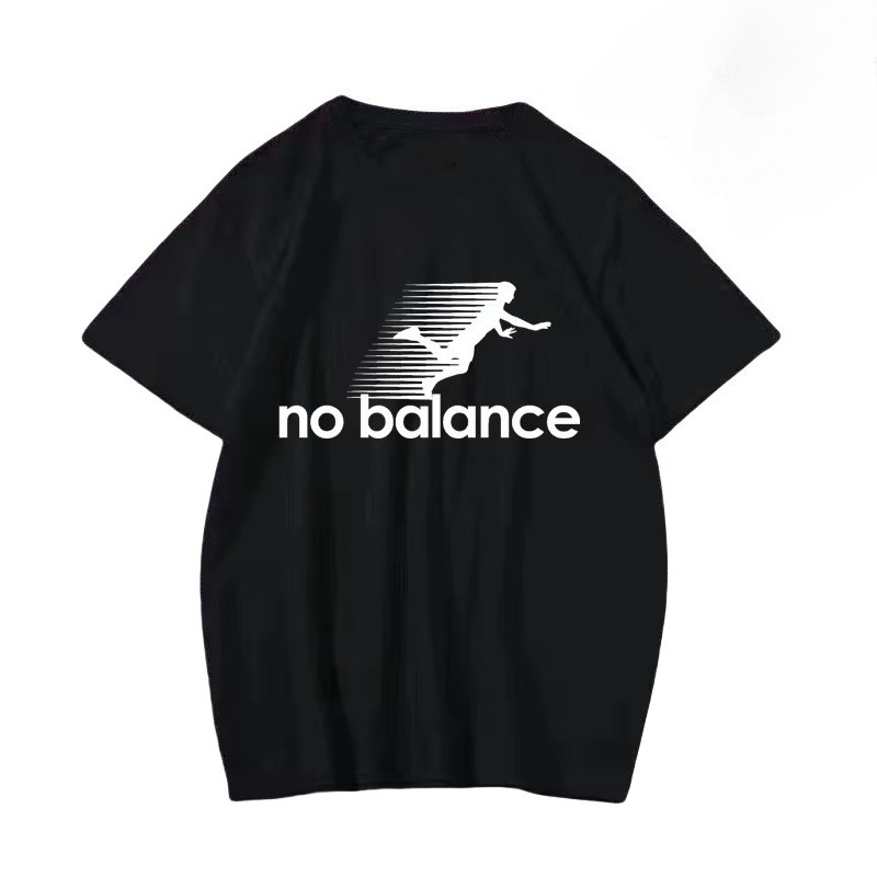 New Balance Fashion Women - Kaos Cetak Baru Tanpa Motif Musim
