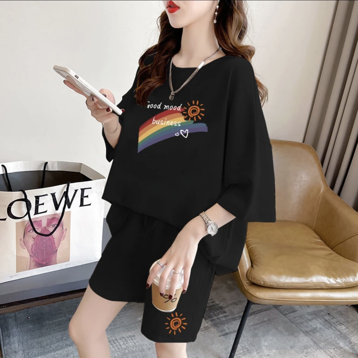 Women'S Fashion Tops - Set Celana Pendek Musim Panas Wanita