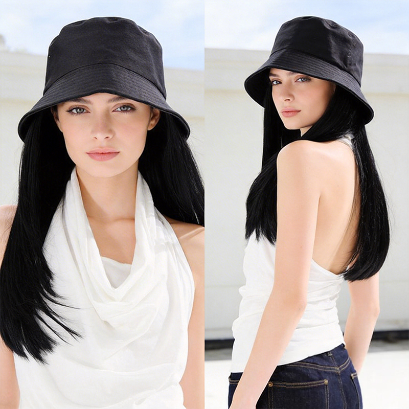 Topi Bucket Hitam Pelindung Si - Bucket Hat Women ulasan dan harga