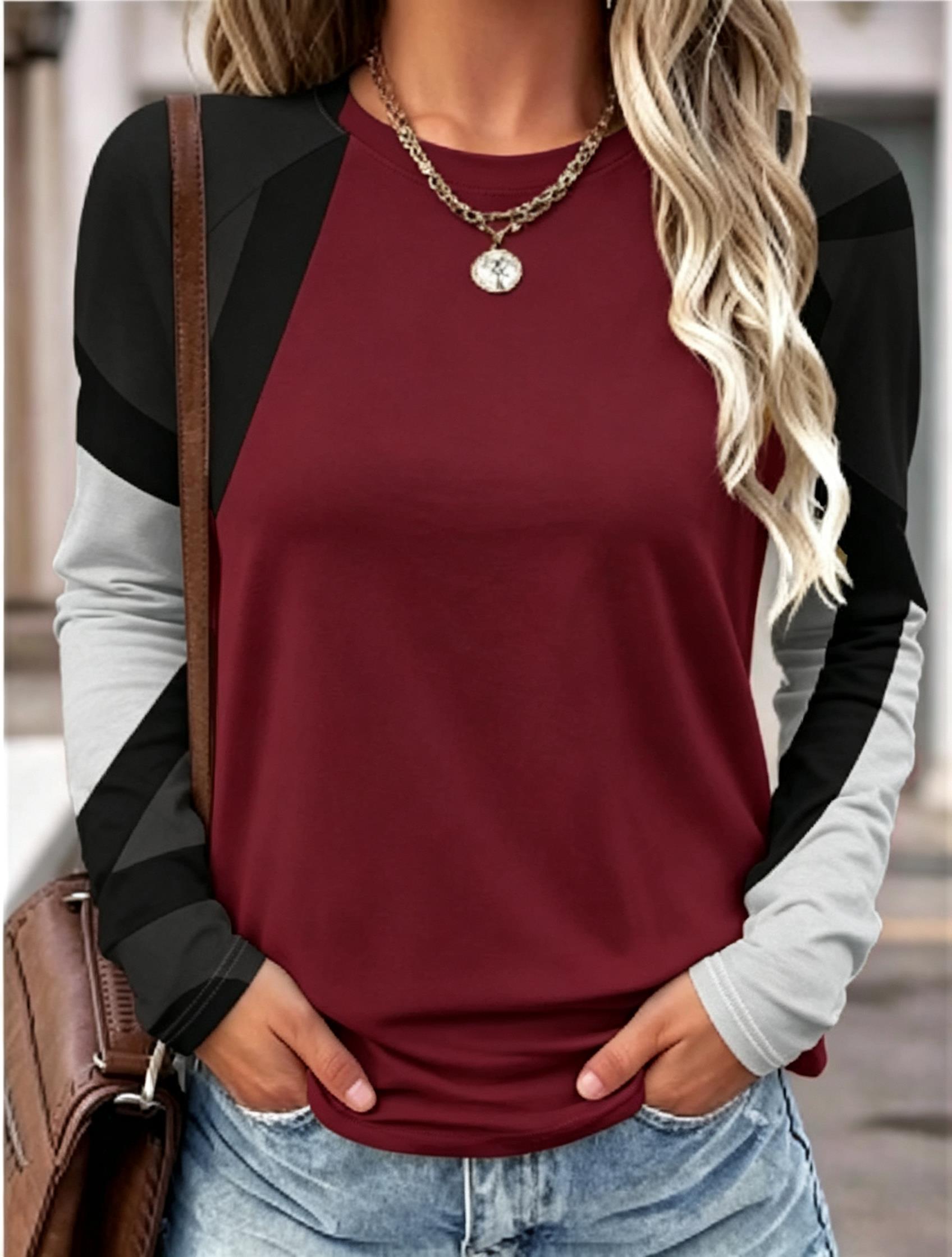 2026 Kaos Lengan Panjang Wanit - Women'S Fashion Tops ulasan dan harga