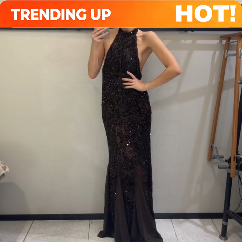 Gaun Panjang Halter Berkilau P - Women Fashion Gown ulasan dan harga