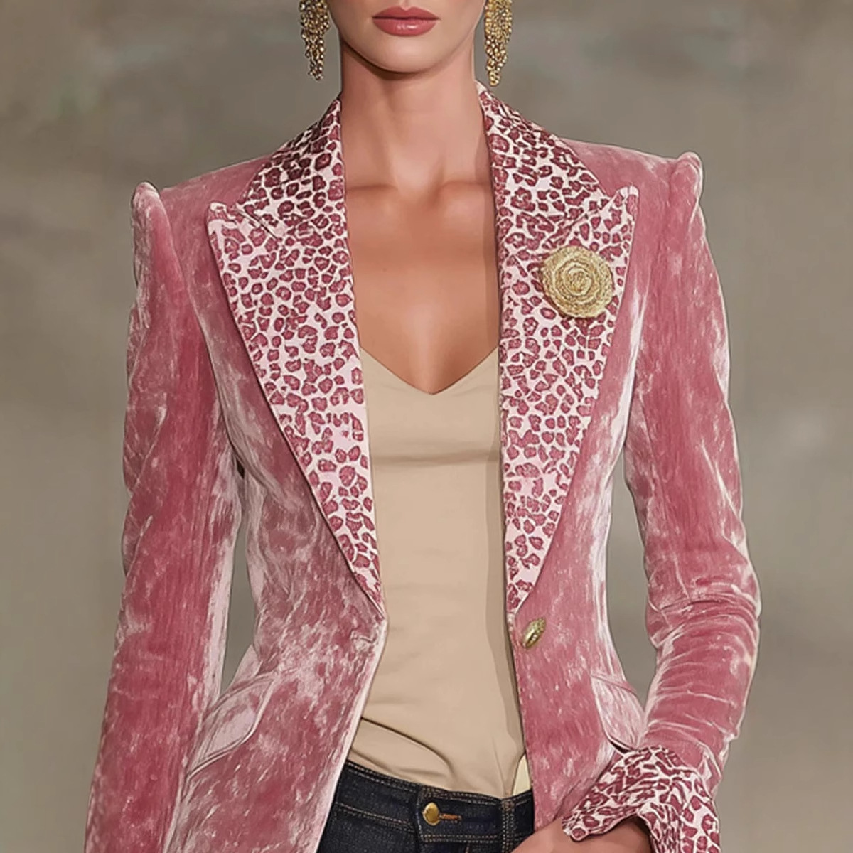 Blazer Beludru Wanita Motif Le - Velvet Blazer Women ulasan dan harga