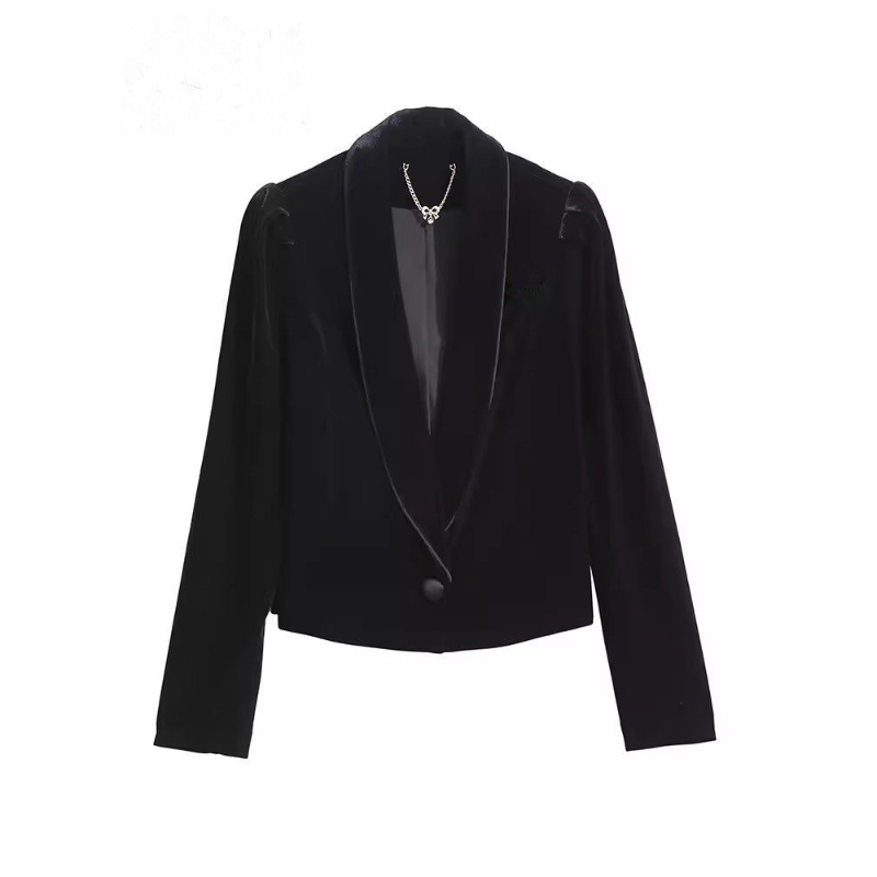 Jaket Pendek Setelan Beludru E - Velvet Blazer Women ulasan dan harga