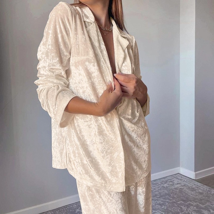 Piyama Lounge Pj Nightwear Vel - Velvet Blazer Women ulasan dan harga
