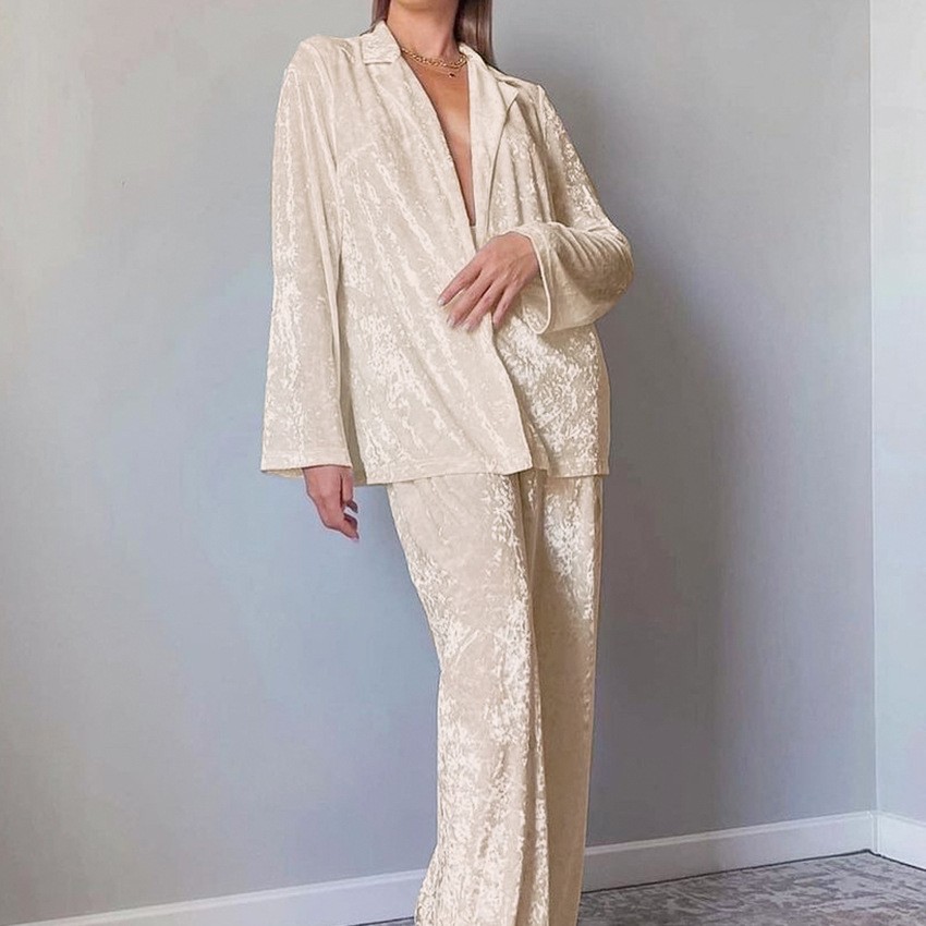Piyama Lounge Pj Nightwear Vel - Velvet Blazer Women ulasan dan harga