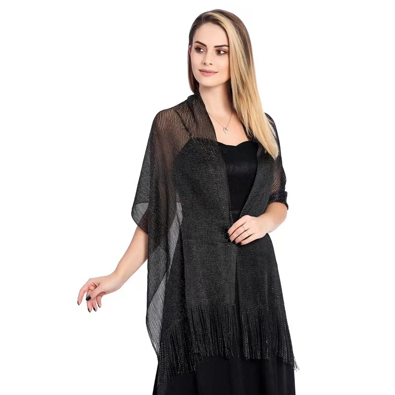 Selendang wanita berumbai meta - Women Fashion Gown ulasan dan harga